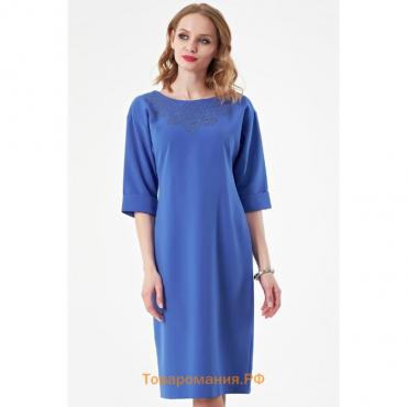 Платье женское, размер 42, цвет синий
