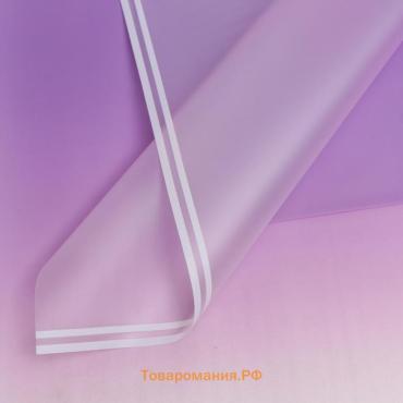Плёнка матовая «Линия градиента» сирень, 0.58×0.58 м