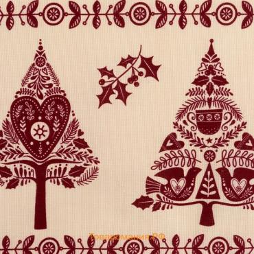 Скатерть новогодняя "" Merry Christmas 146х180+/- 3см, 100%хл, рогожка 164 г/м2