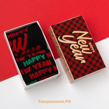 Набор мужских новогодних носков "New Year" р. 41-44 (27-29 см), 2 пары