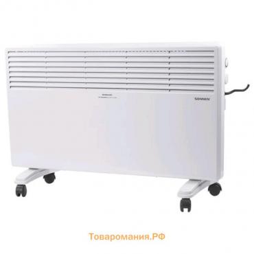 Обогреватель SONNEN X-2000, конвекторный, 2000 Вт, до 20 м², напольный/настенный, белый