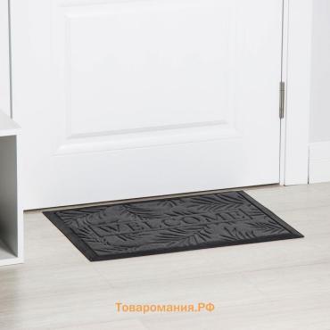 Коврик придверный  «Welcome листья», влаговпитывающий, 40×60 см, МИКС