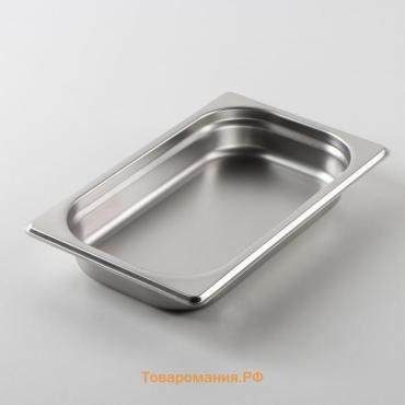 Гастроёмкость GN 1/4 Hanna Knövell. 40 мм, 26.4×16×4 см, толщина 0.6 мм, нержавеющая сталь