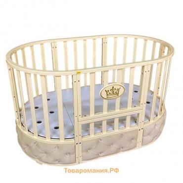 Детская кровать Magenta Elegance, 6 в 1, универсальный маятник, колесо, цвет слоновая кость