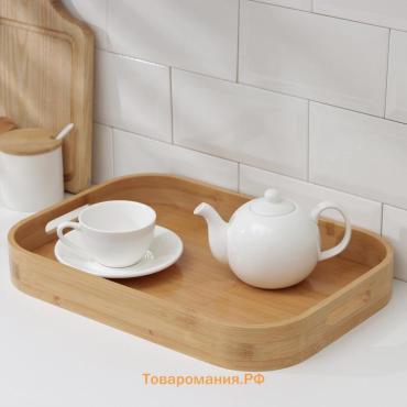 Поднос с ручками  Striata, 40×28×4.5 см, бамбук