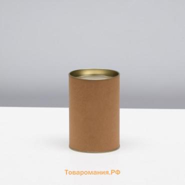 Тубус 73×110 мм (90 мм внутренняя высота), картон, металлическая крышка