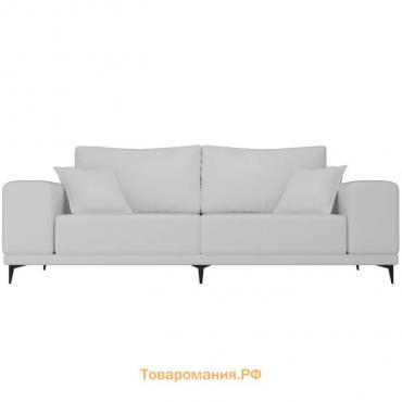 Прямой диван «Льюес», без механизма, экокожа, цвет белый