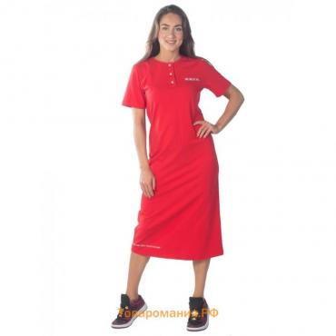 Платье женское W.W.F.H., размер 46, цвет красный