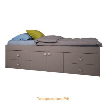 Кровать детская Polini kids Simple 3150 с 4 ящиками, цвет серый