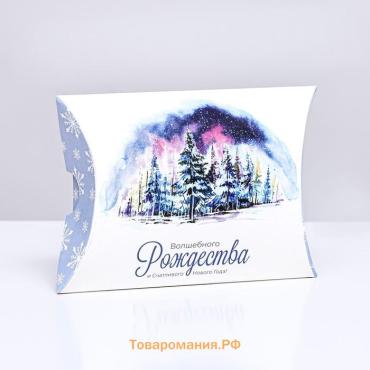 Коробка складная, подарочная новогодняя «Волшебного Рождества» 15×11×3 см