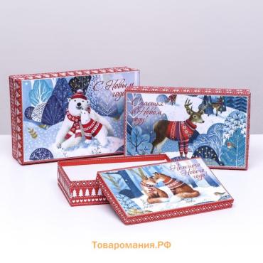 Набор коробок 3 в 1 «Лесные животные», 29×19×8 - 24×14×5 см