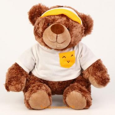 Мягкая игрушка "Медведь" в желтом ободке, 25 см